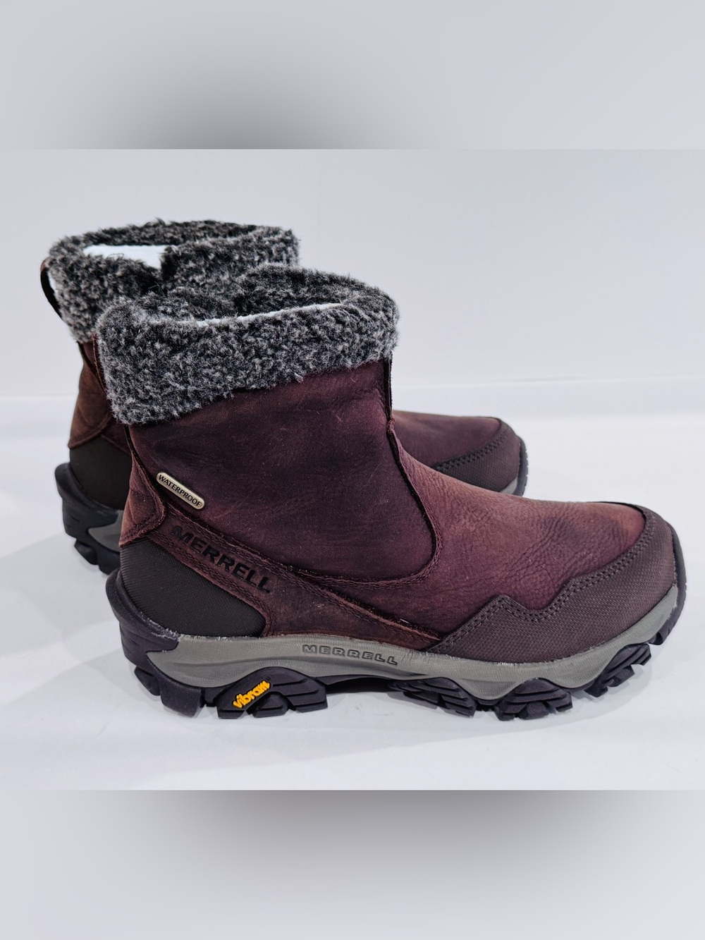 Merrell Coldpack 3 Thermo Mid Zip WP Boots Cinnamon Burgundy Waterproof Size 5